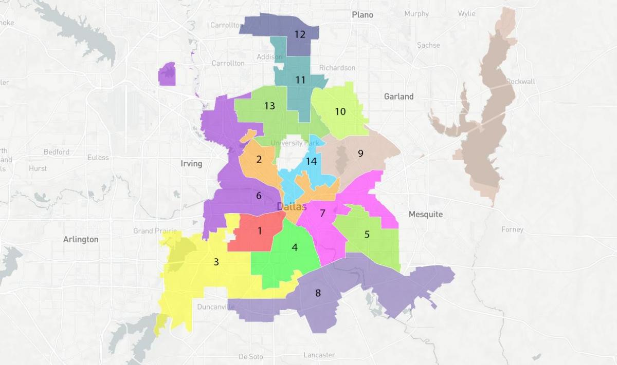 Dallas district kaart